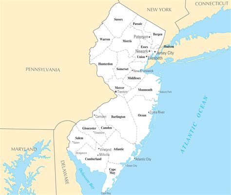 Cities in New Jersey .
